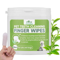 Pet Dental Finger Wipes | Plaque & Tartar Remova...

