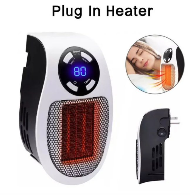 Portable Space Heater – Wall-Mountable & Plug-In Room Heater