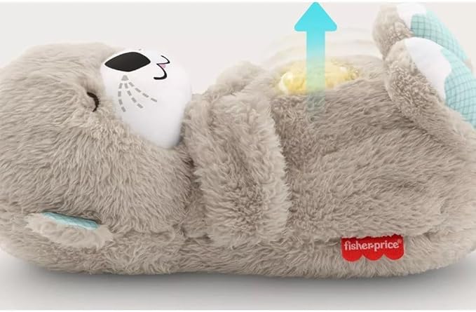 Baby Soothing Otter Plush Toy – Sound Machine with Breathing Motion & Soft Lights
