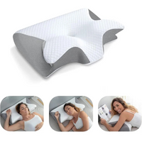2-in-1 Memory Foam Cervical Neck Pillow – Neck Pain Relief & Spinal Support
