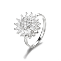Sunflower Rotation Ring for Anxiety Relief