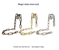 Magic Iron Chain Wine Bottle Holder – Floating Display Stand