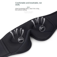 3D Bluetooth Sleep Eye Mask | Wireless Music & Total Blackout | Built-In Stereo Speakers