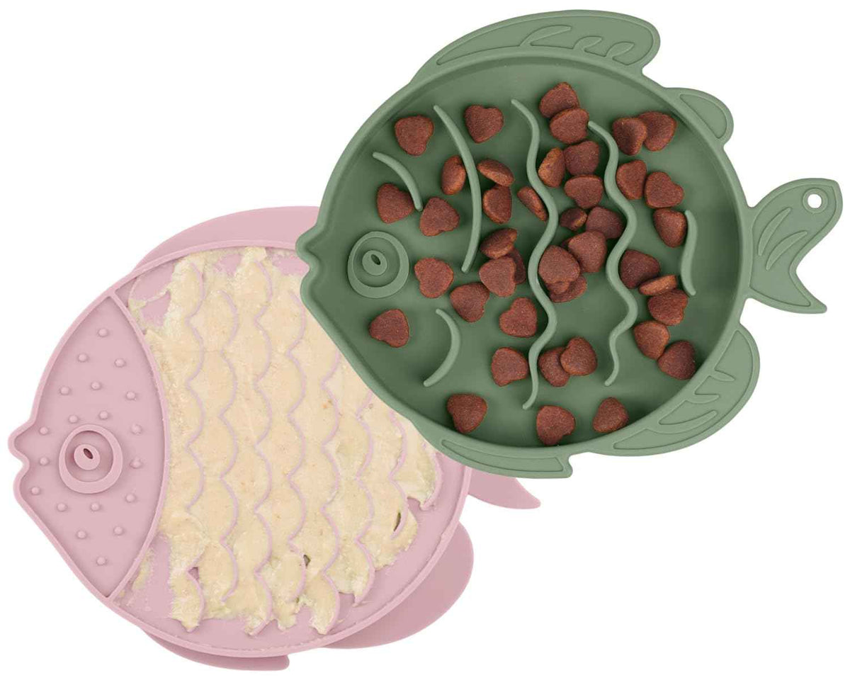Silicone Slow Feeder Bowl & Lick Mat 2-Pack | An...

