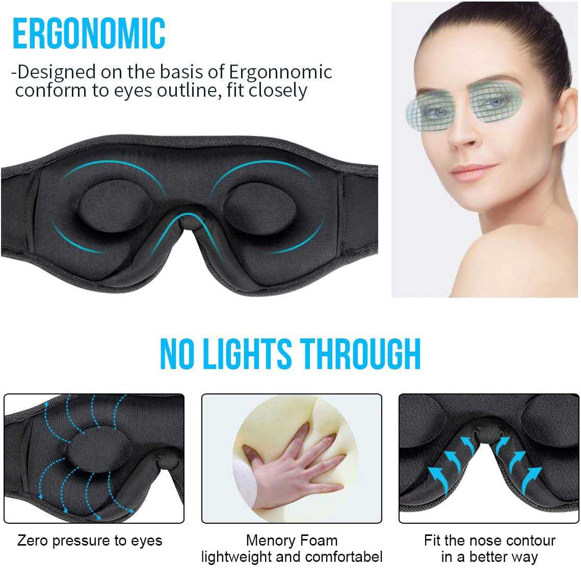 Wireless Call Stereo Music Blackout Sleep Eye Mask


