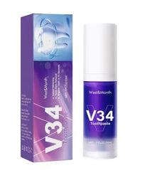 V34 Whitening Tooth Cleaning Mousse – Stain Removal & Gum Care