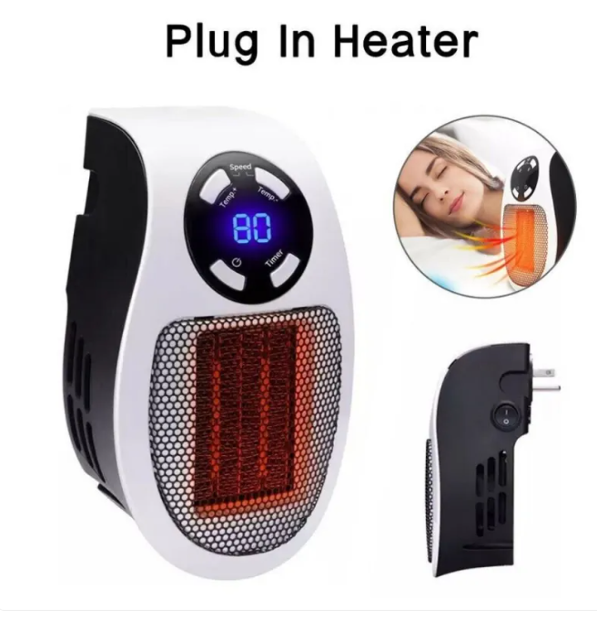 Portable Space Heater – Wall-Mountable & Plug-In Room Heater
