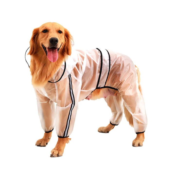 Clear Dog Raincoat with Hood | Waterproof, Refle...

