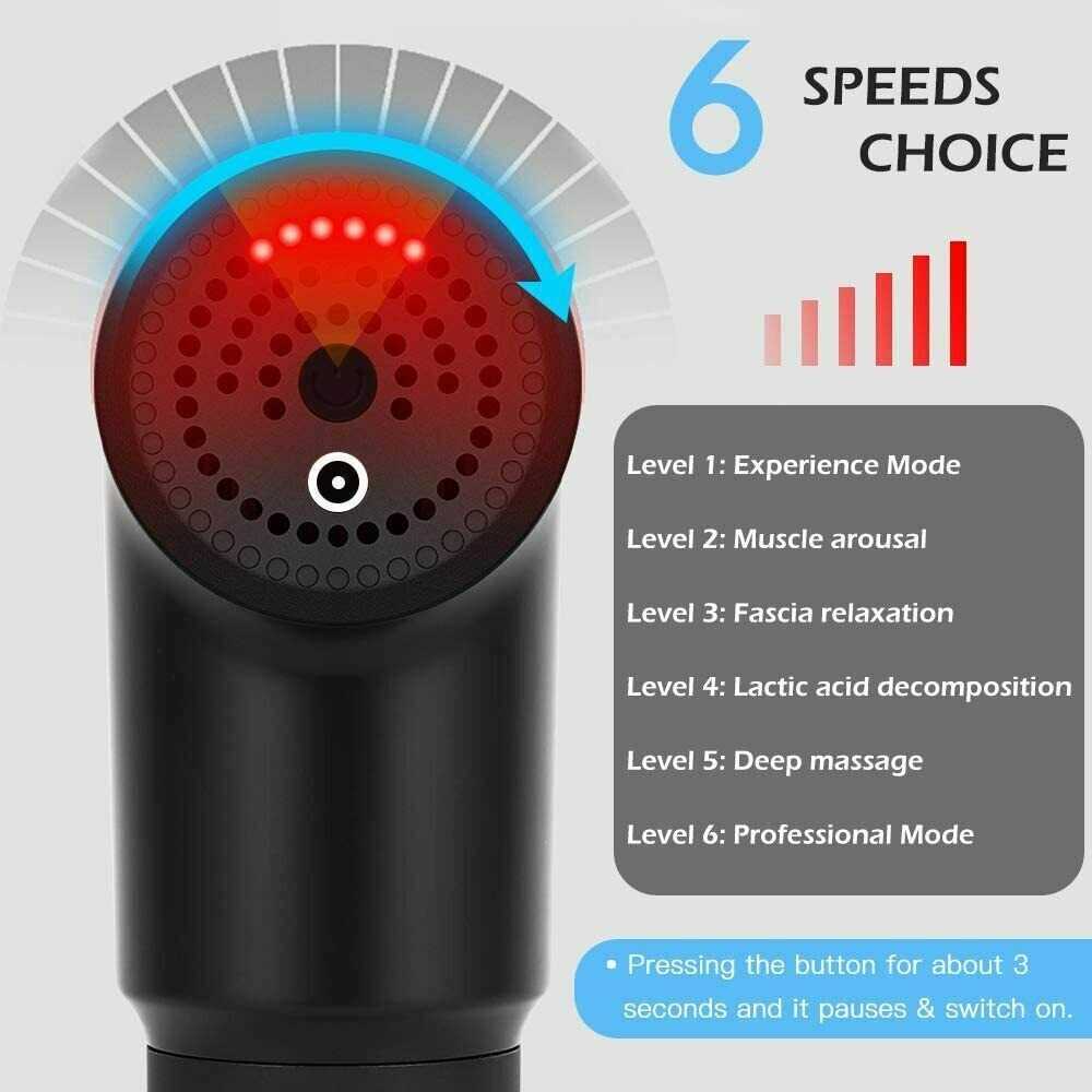 Percussion Massage Gun with 4 Heads