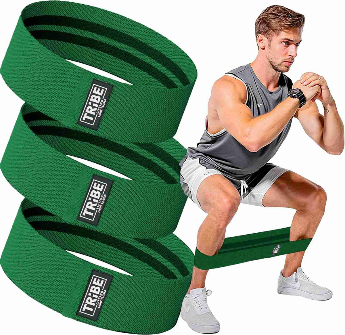 Fabric Resistance Bands for Legs & Glutes