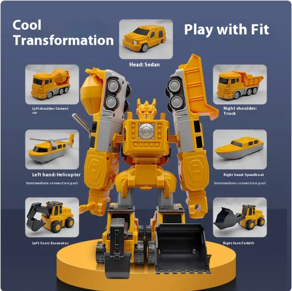 Magnetic Building Blocks Engineering Vehicle Set – 35 Pieces