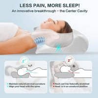 2-in-1 Memory Foam Cervical Neck Pillow – Neck Pain Relief & Spinal Support