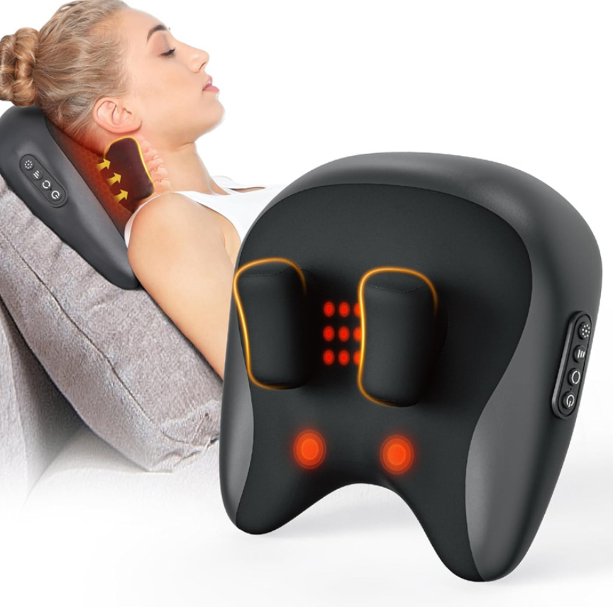 Shiatsu Neck & Shoulder Massager – Heat Therapy & 3 Speeds