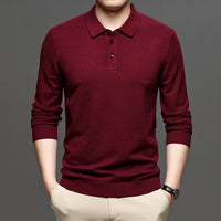 Men's Lapel Knit Pullover Sweater – Smart-Casual Spring & Autumn Layer