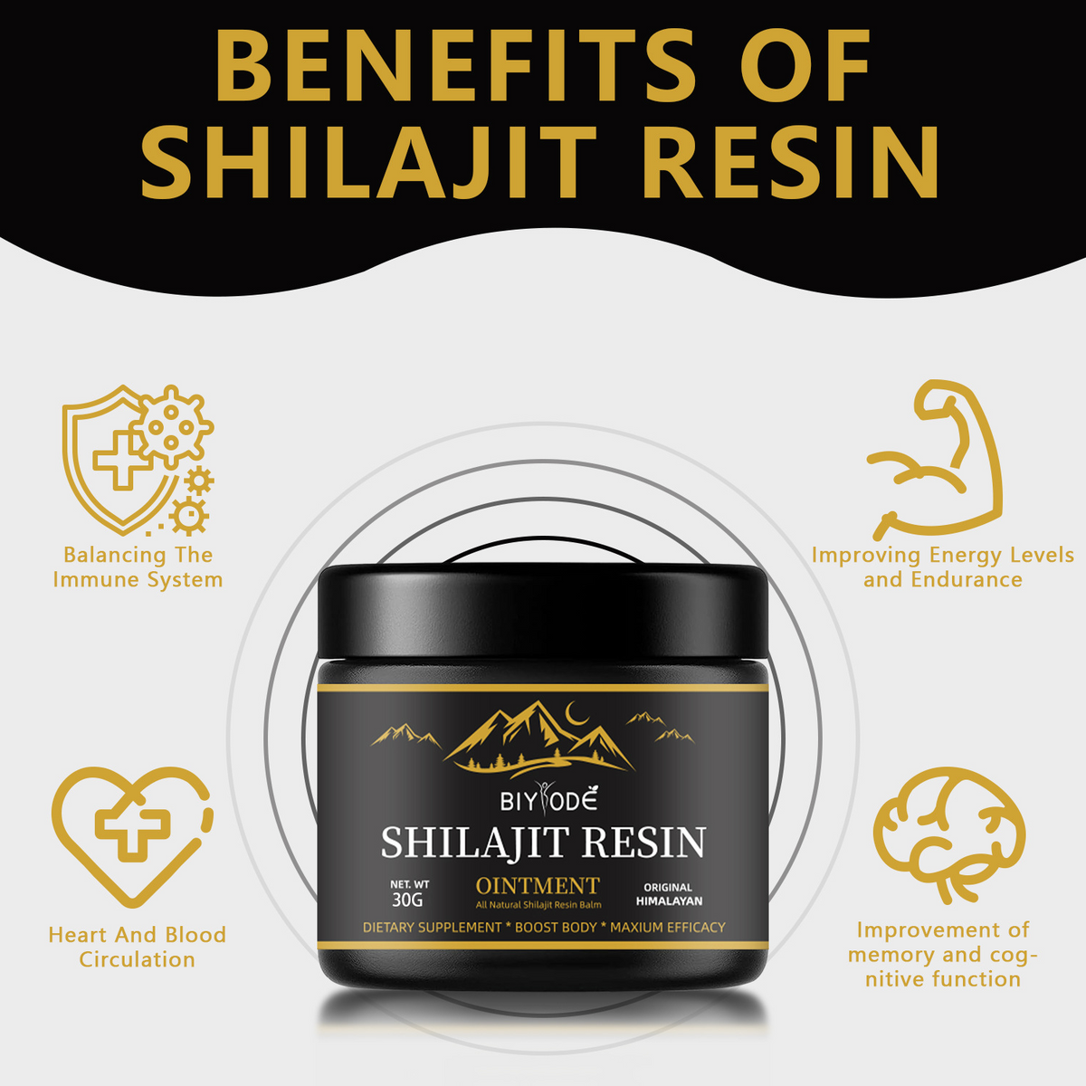 Pure Natural Shilajit Resin 30g | Fulvic Acid & Mineral Wellness Supplement