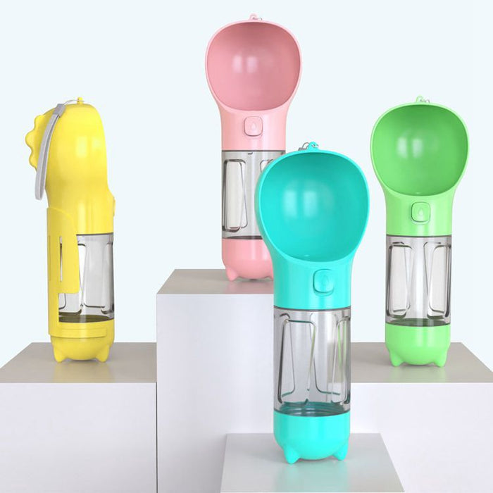 portable dog water bottle food feeder