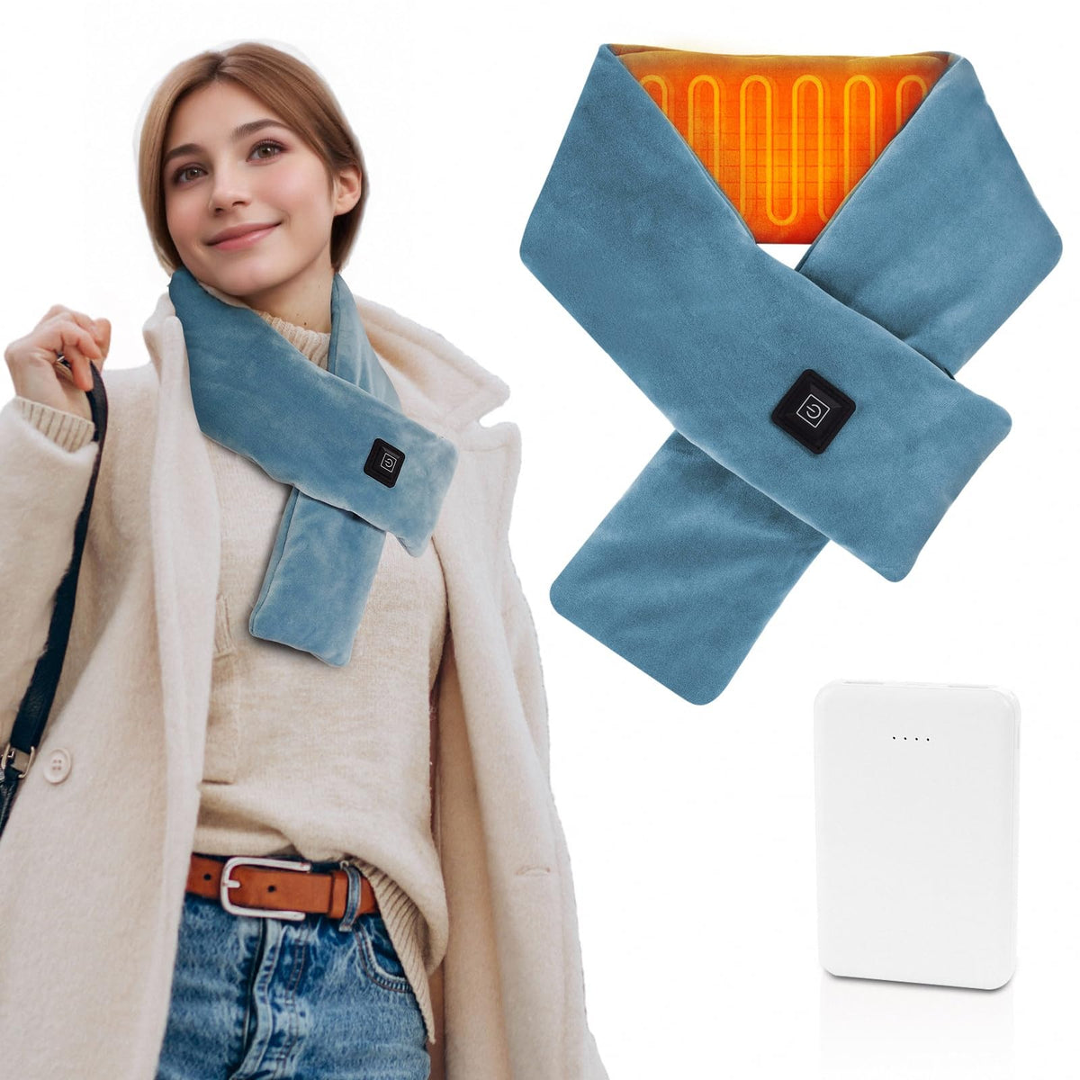 Heated Neck Wrap with Power Bank

