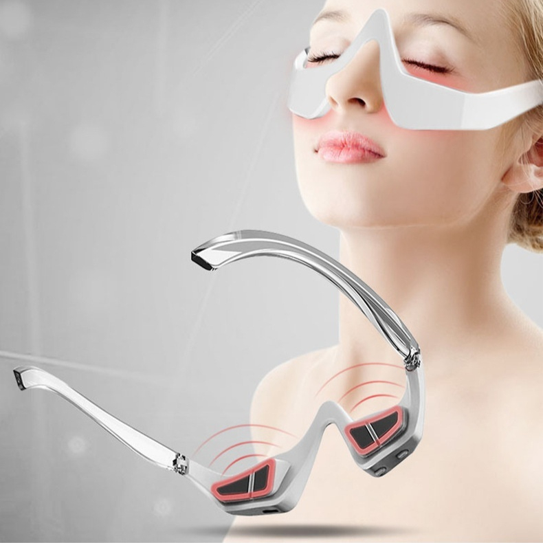 Wireless Red Light Eye Massager – Heat Therapy for Eye Strain & Dark Circles
