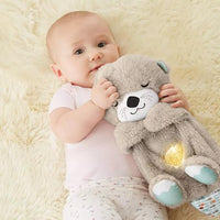Baby Soothing Otter Plush Toy – Sound Machine with Breathing Motion & Soft Lights