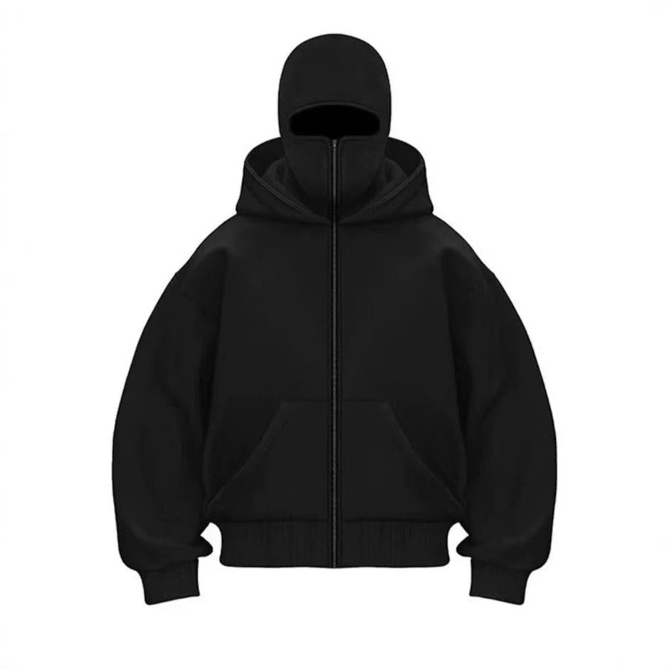 Men's Hooded Zip-Up Baseball Jacket – Lightweight Casual Layering