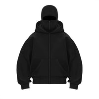 Men's Hooded Zip-Up Baseball Jacket – Lightweight Casual Layering