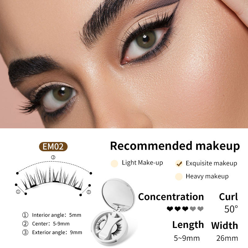 Magnetic False Eyelashes Set – Glue-Free with Applicator & Case