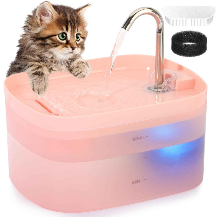 Cat Water Fountain 84 oz | Super Silent, Carbon F...

