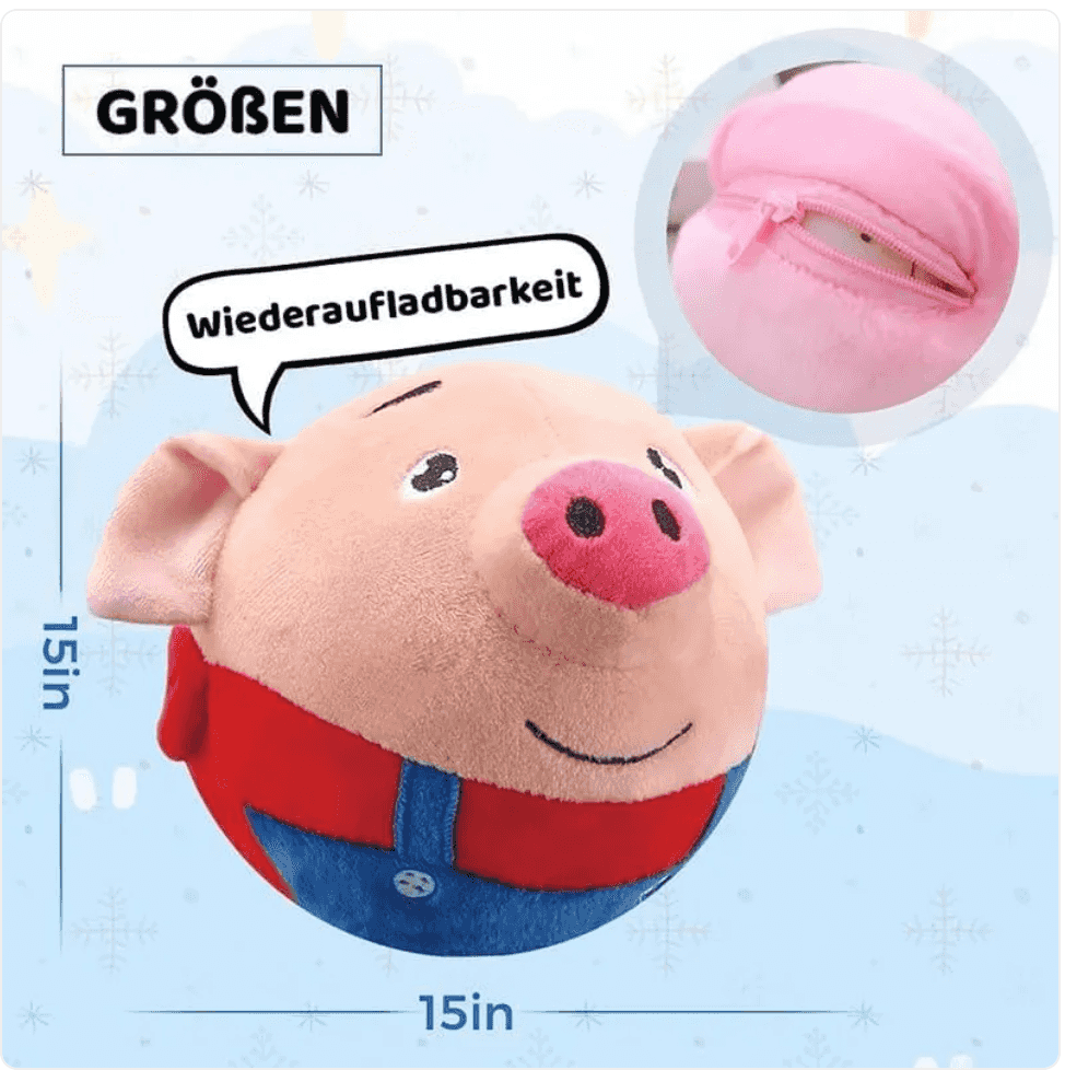 Motion-Activated Squeaky Plush Dog Toy | Bounces...

