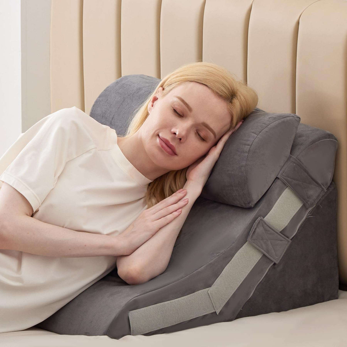 Adjustable 3-Piece Bed Wedge Pillow Set