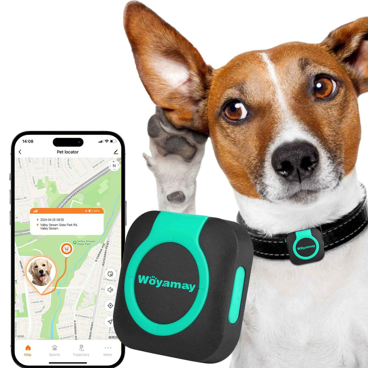 GPS Tracker for Dogs & Cats | Real-Time Tracking...

