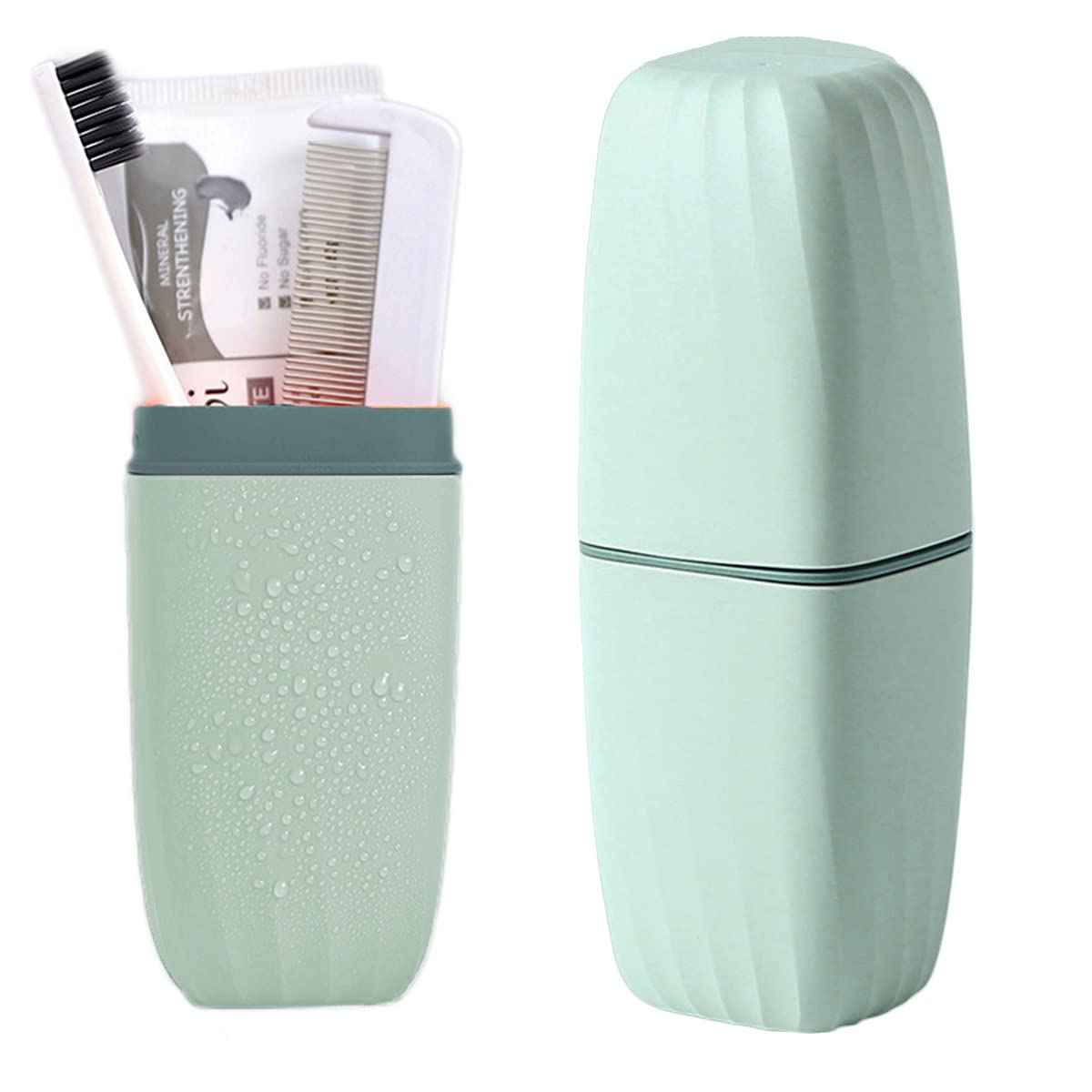 Travel Toothbrush Cup Case with Cover - Portable

