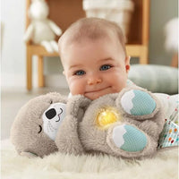 Baby Soothing Otter Plush Toy – Sound Machine with Breathing Motion & Soft Lights