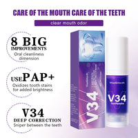 V34 Whitening Tooth Cleaning Mousse – Stain Removal & Gum Care