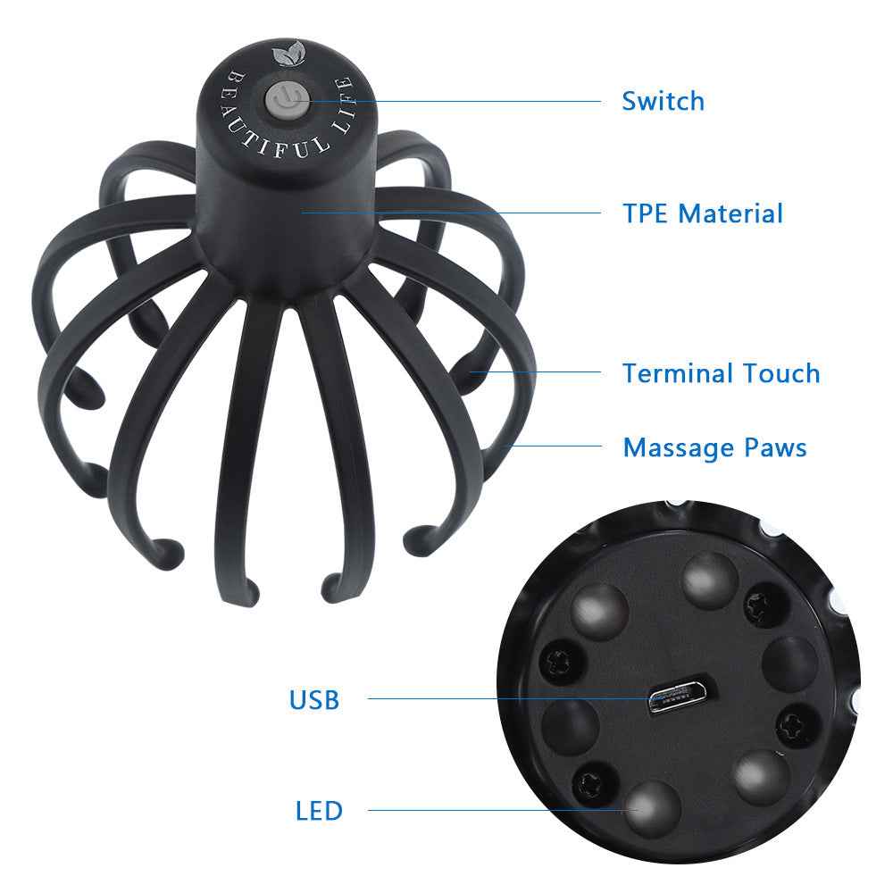 USB Rechargeable Electric Scalp Massager – 12 TP...

