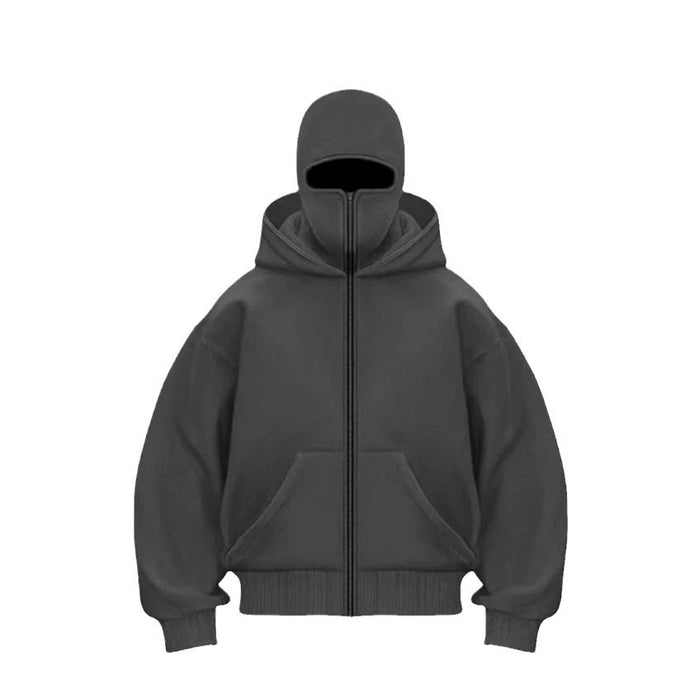 Men's Hooded Zip-Up Baseball Jacket – Lightweight Casual Layering