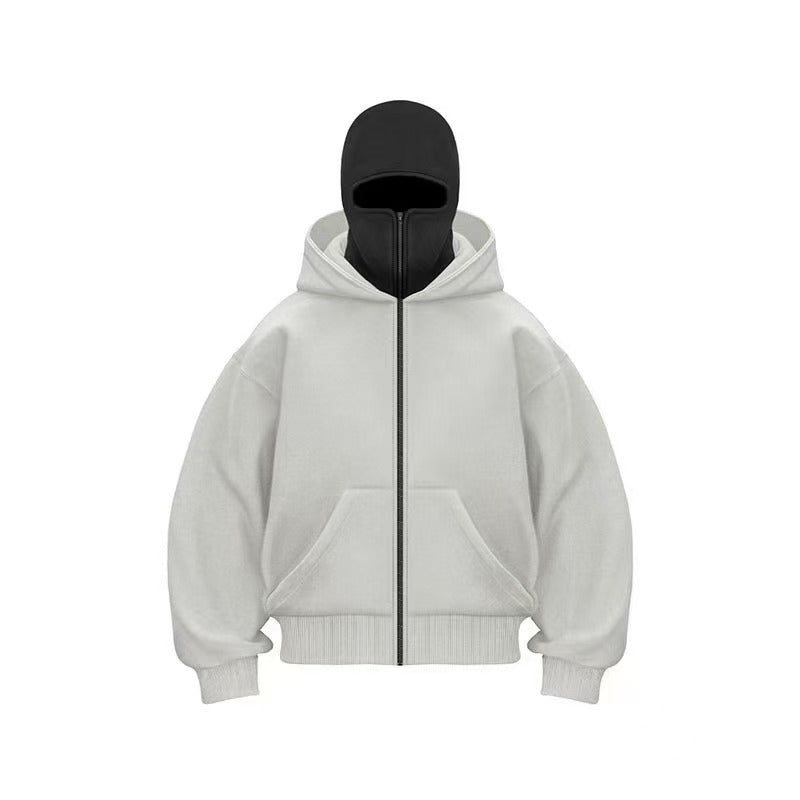 Men's Hooded Zip-Up Baseball Jacket – Lightweight Casual Layering