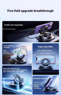 Magnetic Car Phone Holder – Dashboard Mount, Adjustable Angle