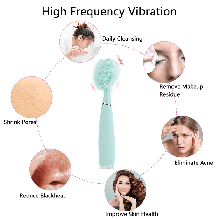Electric Facial Cleansing Brush Soft Silicone (...

