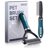2-in-1 Deshedding Brush & Undercoat Rake Combo

