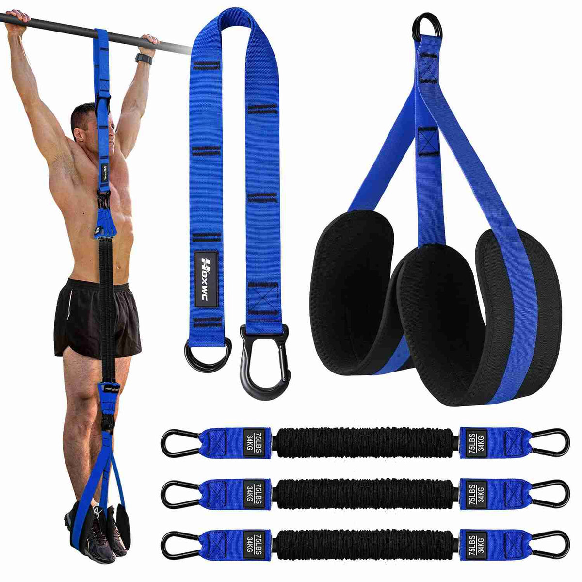 Pull Up Assist Bands with Knee Rest